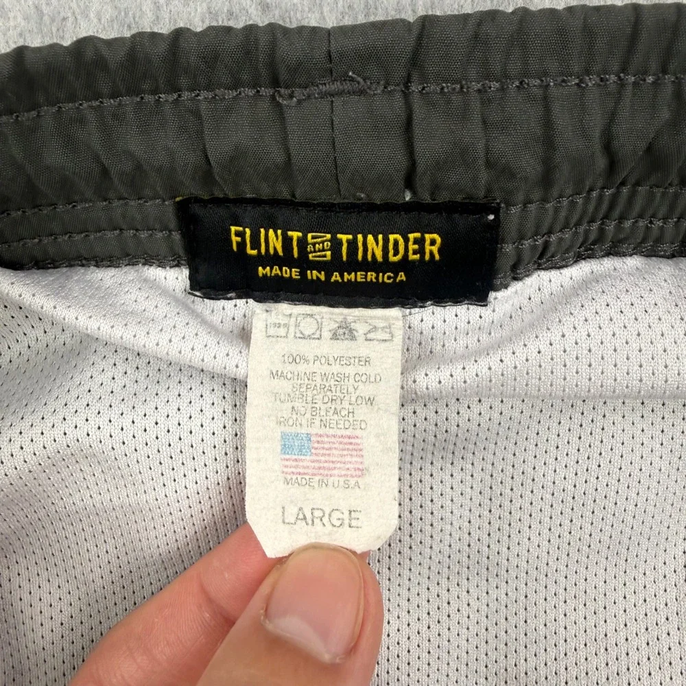 Flint and Tinder Swim Trunks Mens Large Gray Board Shorts Mesh Liner USA Made